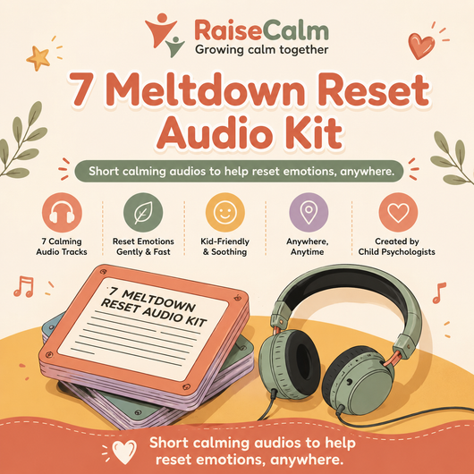 7 Meltdown Reset Audio Kit — therapist-designed audio tracks to calm kids anywhere