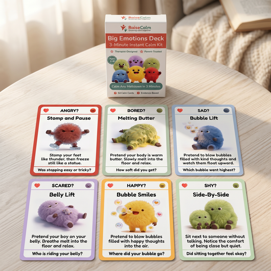 Big Emotions Deck printed box with all 6 emotion cards