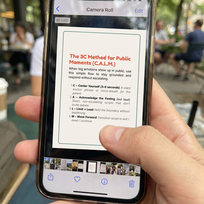 Big Emotions in Public: Calm Scripts