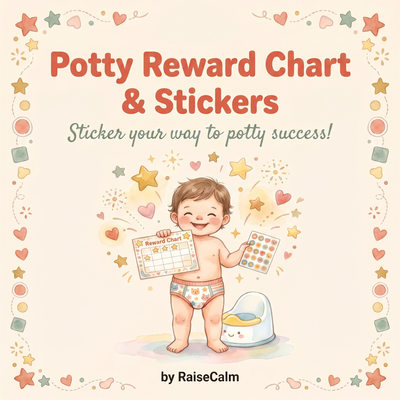 Potty reward chart and stickers — printable 30-day toddler potty training chart