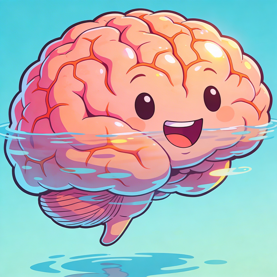 Calm brain illustration
