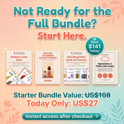 Starter Calm Parenting Bundle by RaiseCalm — 4 digital tools to calm kids' big emotions